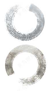 银色银漆墨圈墨渍,免抠元素