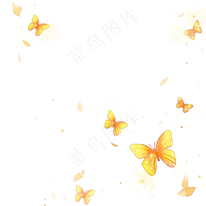 飞舞的蝴蝶,免抠元素(2000*2000px 300 dpi )psd模版下载