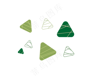 端午节绿色粽子元素