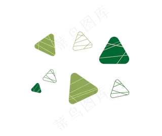 端午节绿色粽子元素