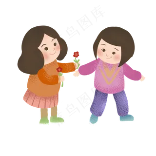 春天暖色系闺蜜玩耍