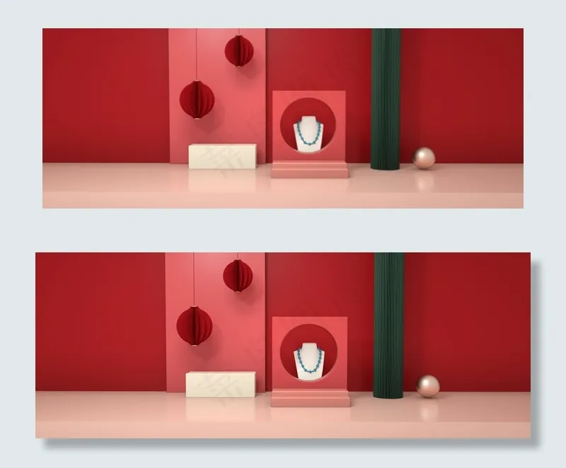 C4D时尚立体珠宝展示(1920*720px 	       )psd模版下载