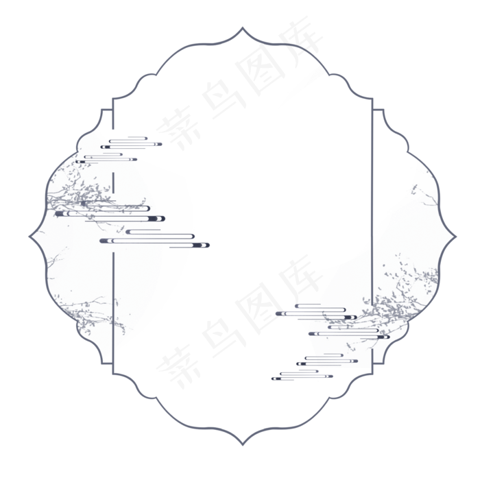 中国风灰色边框(2000X2000(DPI:96))psd模版下载