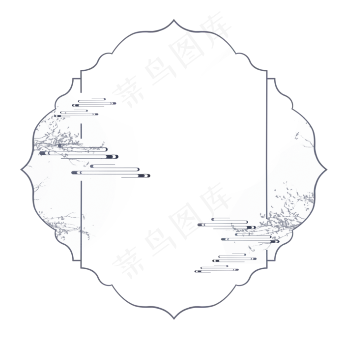 中国风灰色边框(2000X2000(DPI:96))psd模版下载