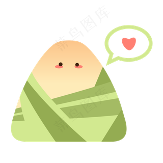 端午节绿色矢量粽子装饰