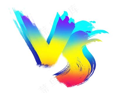 渐变挑战符号VS