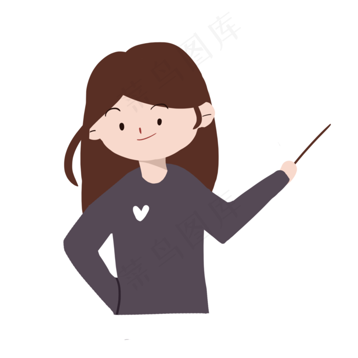 女神节各职业女性教师,免抠元素