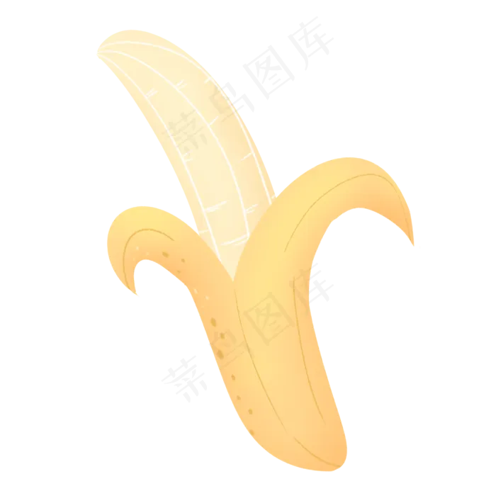 黄色小清新夏季水果香蕉(2000X2000(DPI:300))psd模版下载