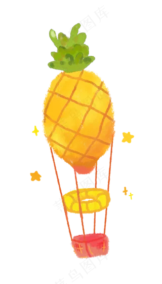 热气球菠萝飞行