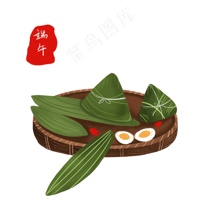 包粽子食材卡通元素(2000X2000(DPI:132))psd模版下载