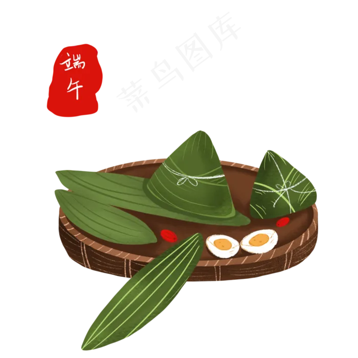 包粽子食材卡通元素(2000X2000(DPI:132))psd模版下载