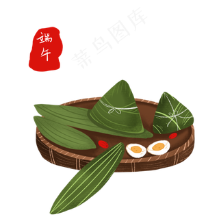 包粽子食材卡通元素