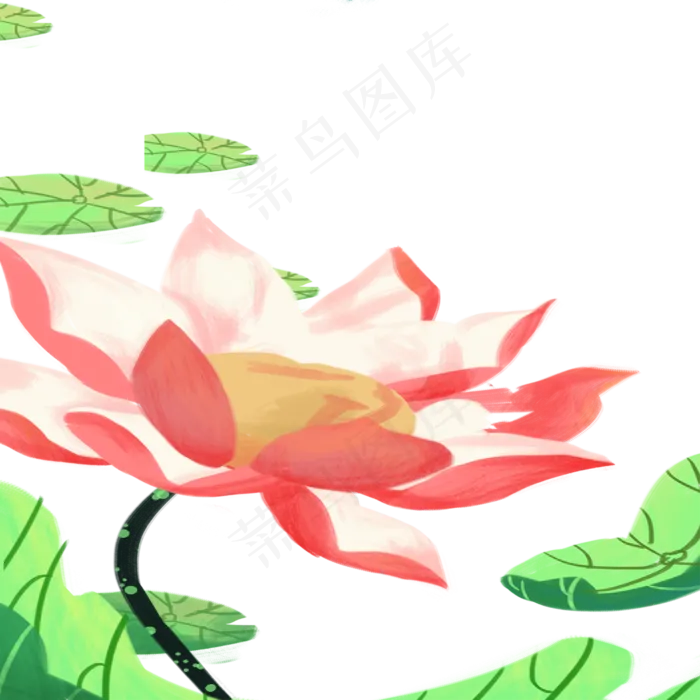 荷叶荷花(2000X2000(DPI:300))psd模版下载