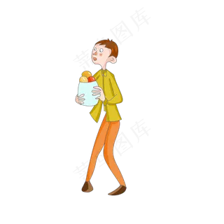 儿童节可爱男孩水果