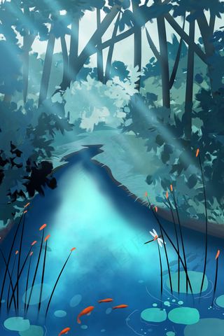 夏景清凉湖里蜻蜓