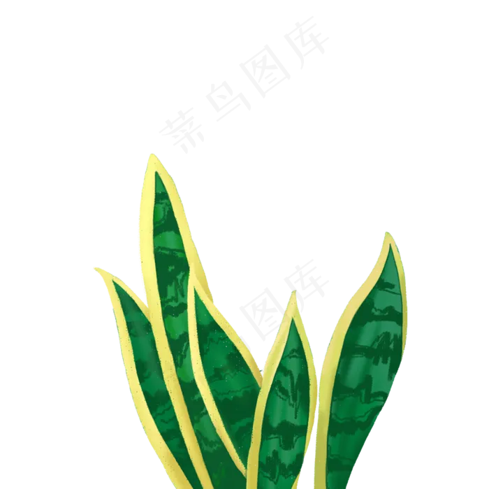 手绘绿植物热带植物矢量图PNG图(2000X2000(DPI:72))psd模版下载