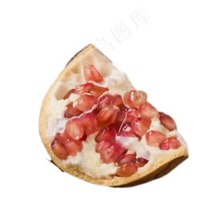 一半石榴果实免抠图