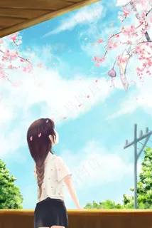 庭院外的唯美风景