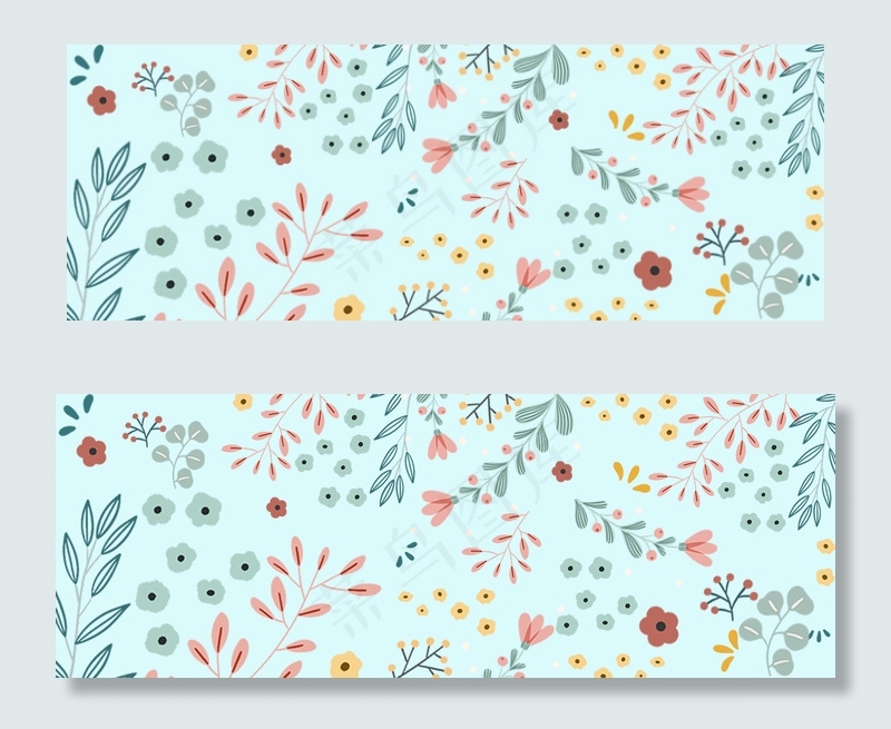 简约清新碎花平铺底纹