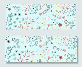 简约清新碎花平铺底纹