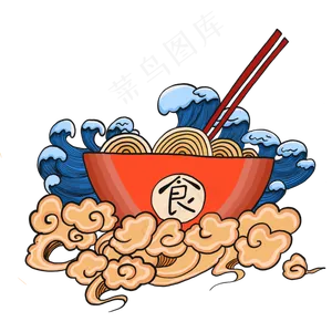 手绘国潮美食,免抠元素