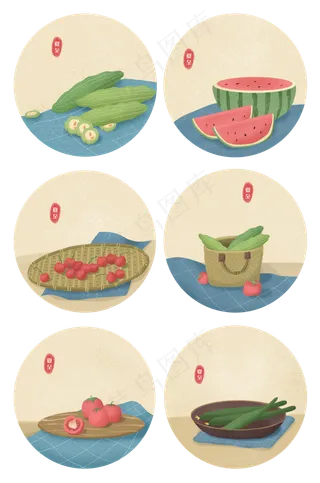 夏至二十四节气夏天食物食品水果