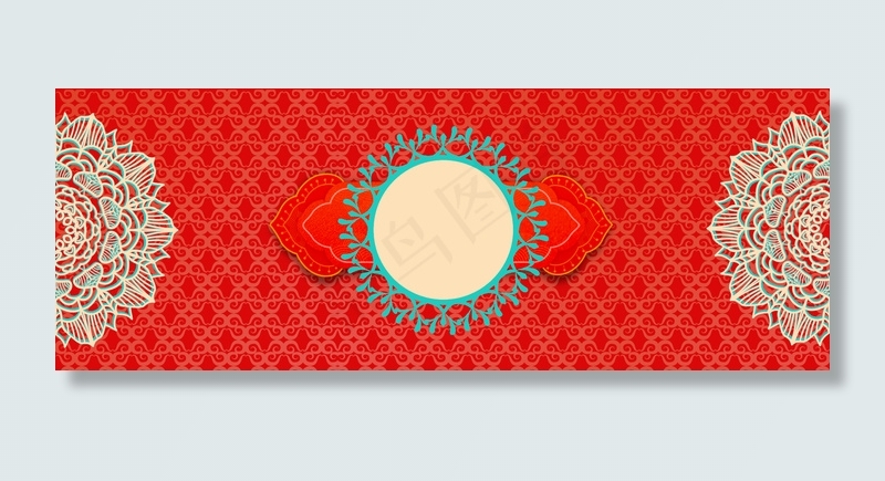 婚礼古典中国风喜庆红色banner