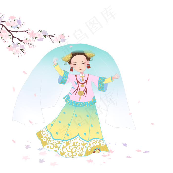 谷雨开心的小女孩