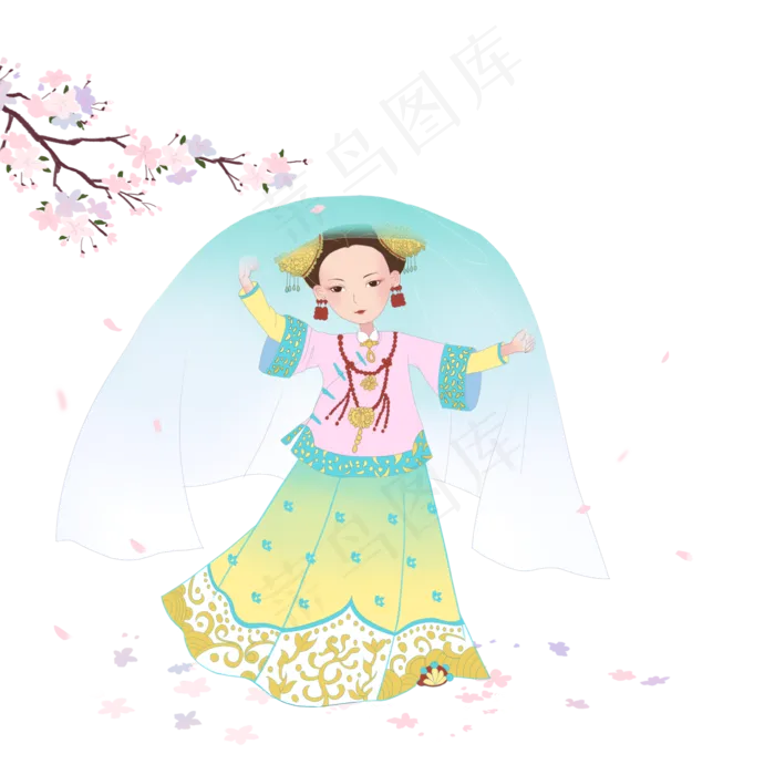 谷雨开心的小女孩