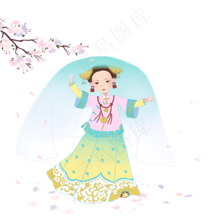 谷雨开心的小女孩