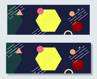 618年中大促和风几何banner