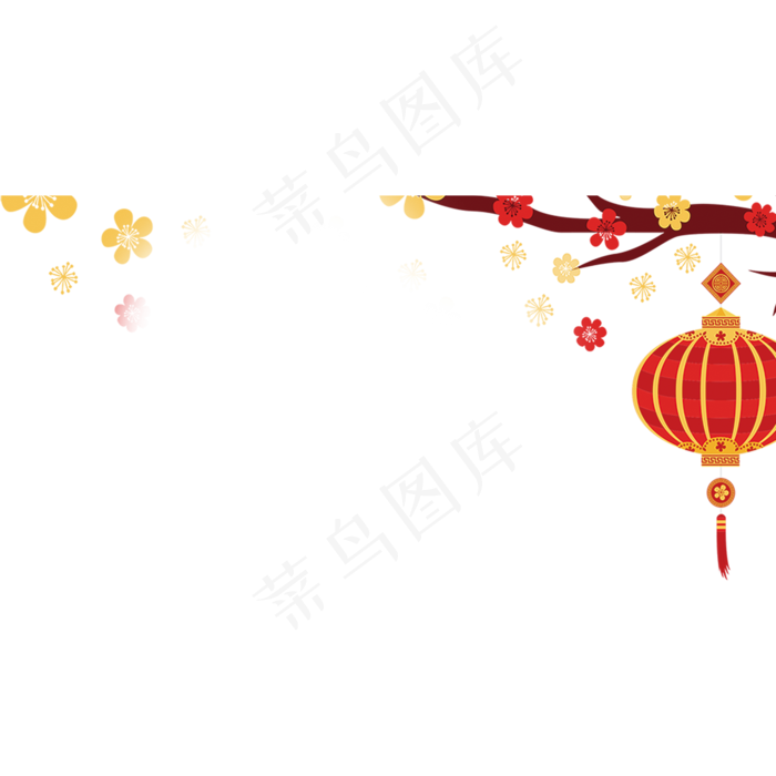 古风中国风花朵灯笼