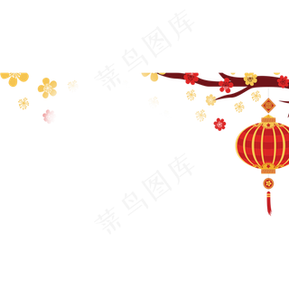 古风中国风花朵灯笼