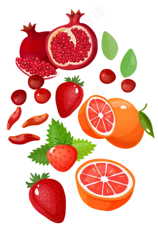 新鲜水果石榴橙子