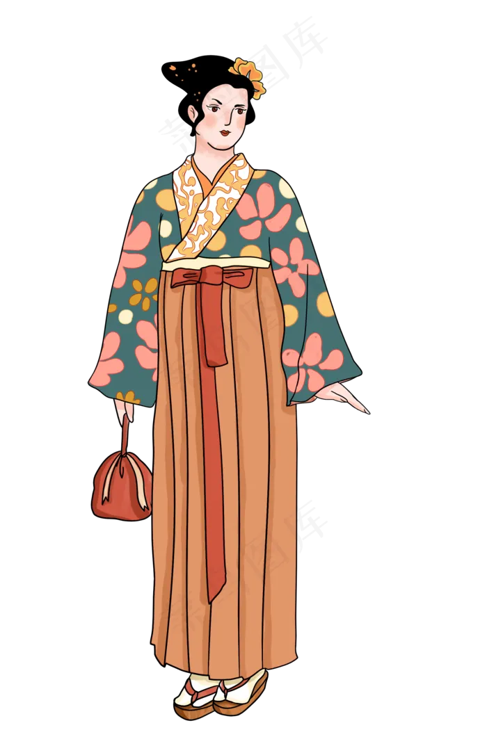 古风和服少女(2000X3000(DPI:299))psd模版下载