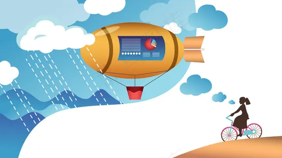 蓝色系扁平科技飞艇天气预测智能出行配图 蓝色系扁平科技飞艇天气预测智能出行配图