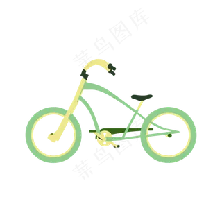 简约扁平卡通上下班通勤自行车交,免抠元素