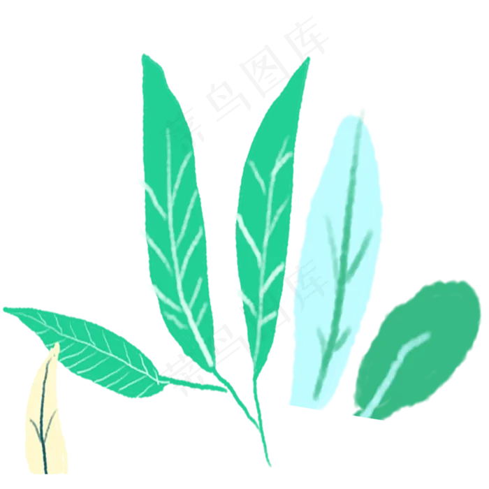 绿叶春季自然植物(2000X2000(DPI:300))psd模版下载