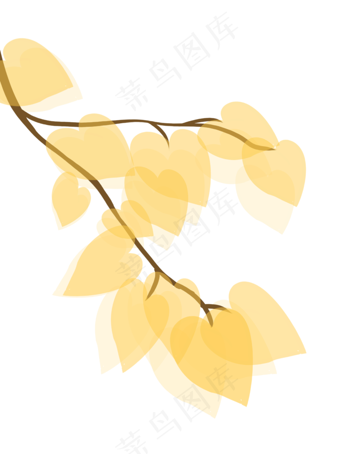 黄色树叶立秋节气(2480X3184(DPI:300))psd模版下载