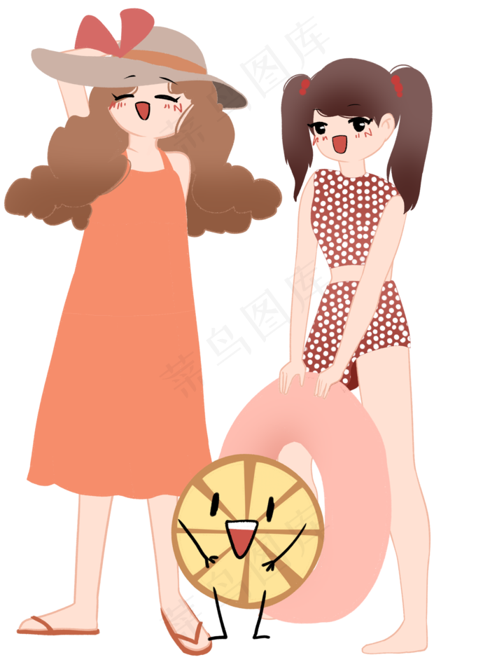 夏至漂亮小女孩