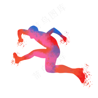 运动会跨栏剪影