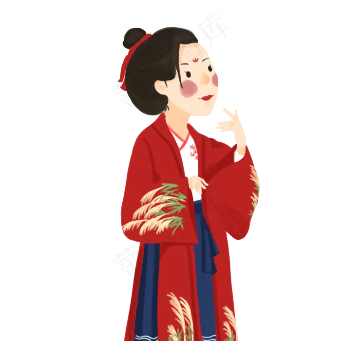 春分古装少女汉服,免抠元素(2362X2362(DPI:300))psd模版下载