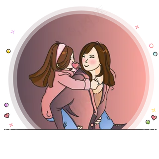 手绘母亲节装饰素材