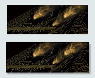 企业开幕仪式简约黑色banner