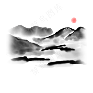 中国风水墨山水画