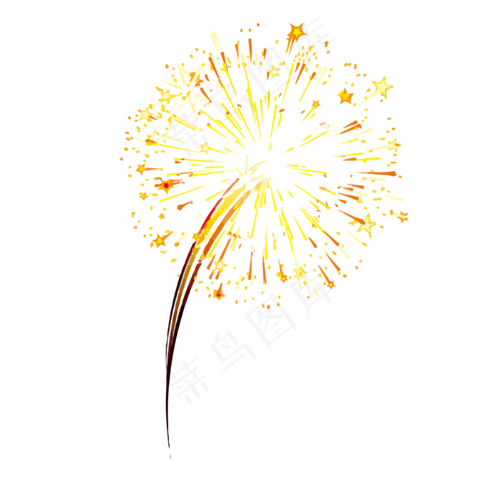 节日祝福烟花PNG文件,免抠元素