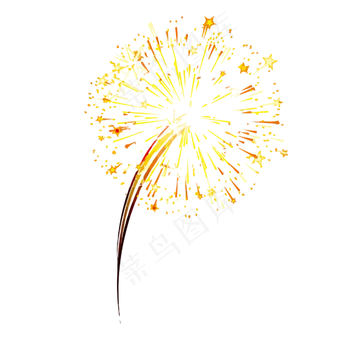 节日祝福烟花PNG文件,免抠元素