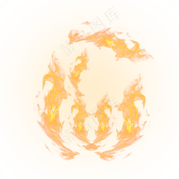 炫酷火焰烟雾光效数字6