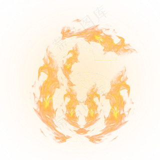炫酷火焰烟雾光效数字6