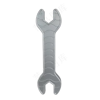 银质波纹扳手装饰,免抠元素